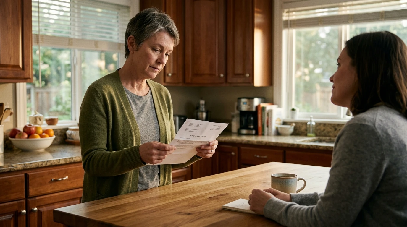A person at home reviewing paperwork about Can the IRS Take My HSA.