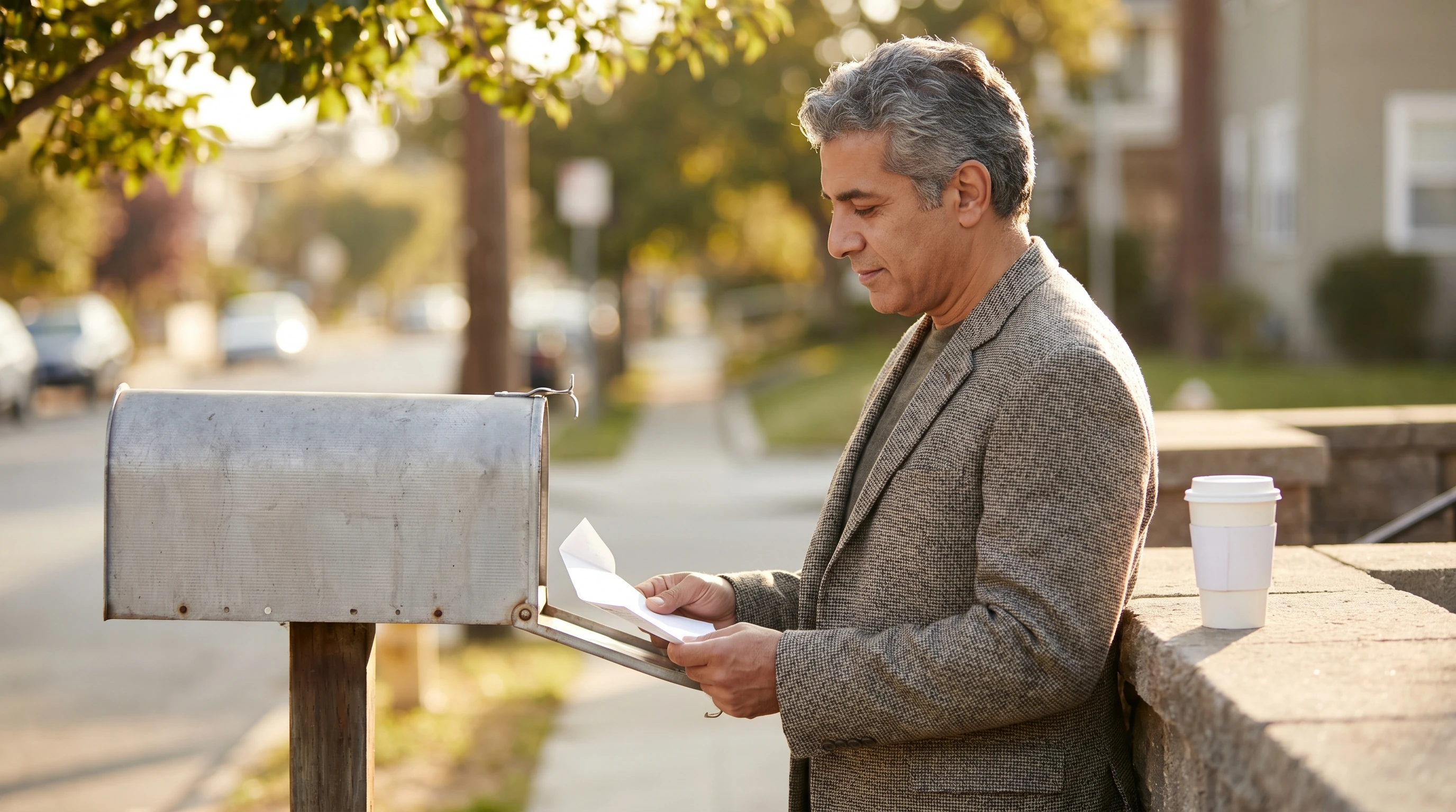 A person reviewing an IRS CP2000 notice at home.