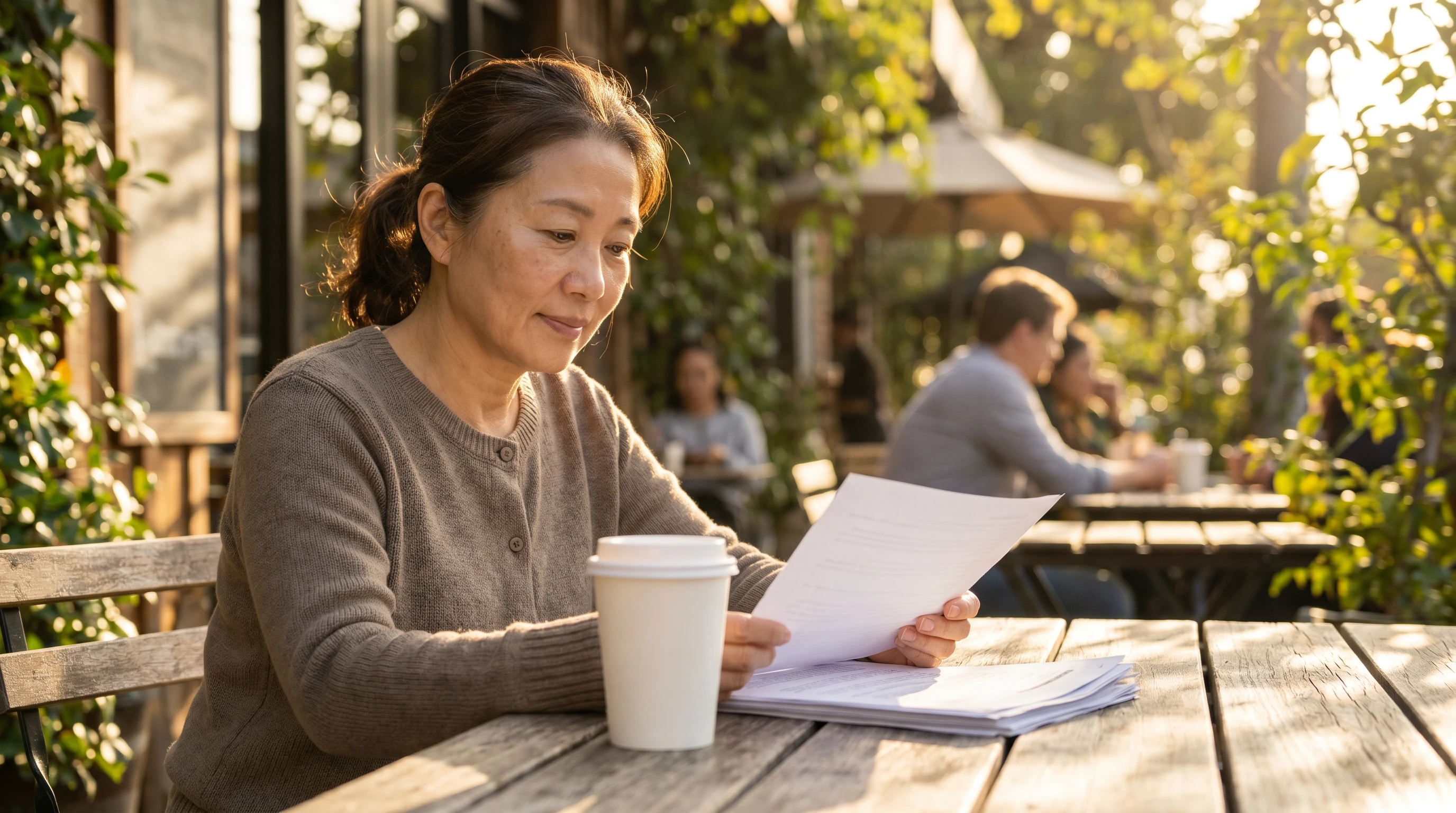 A person reviewing an IRS CP3219A notice at home.
