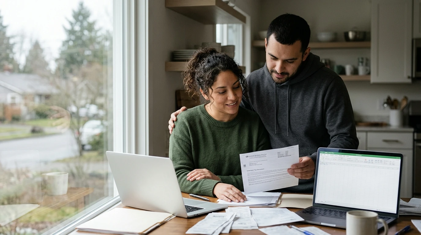 A person reviewing an IRS CP516 notice at home.