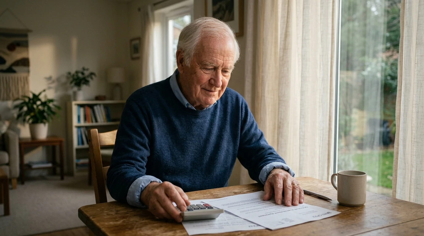 A person reviewing an IRS CP523 notice at home.