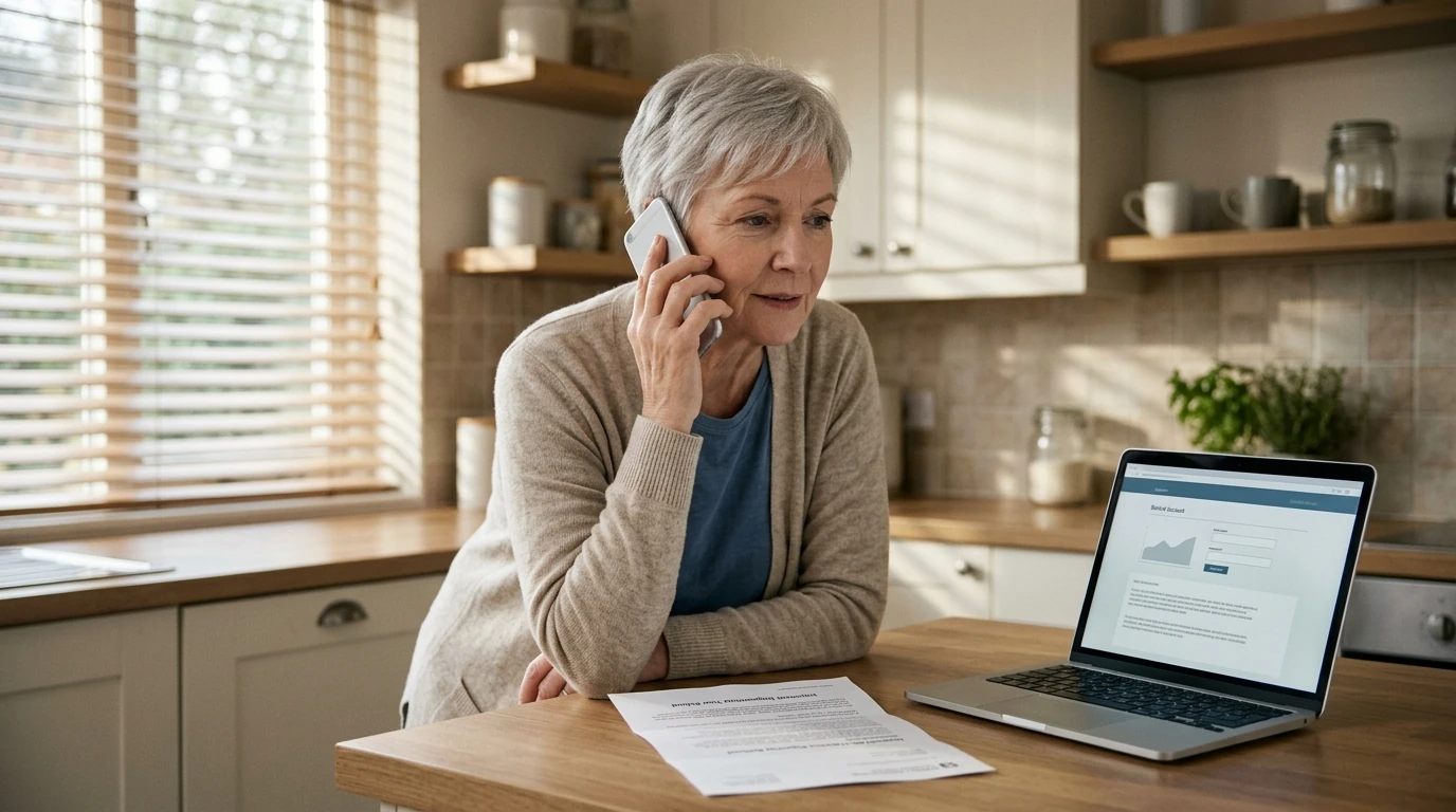 A person reviewing an IRS CP53 notice at home.