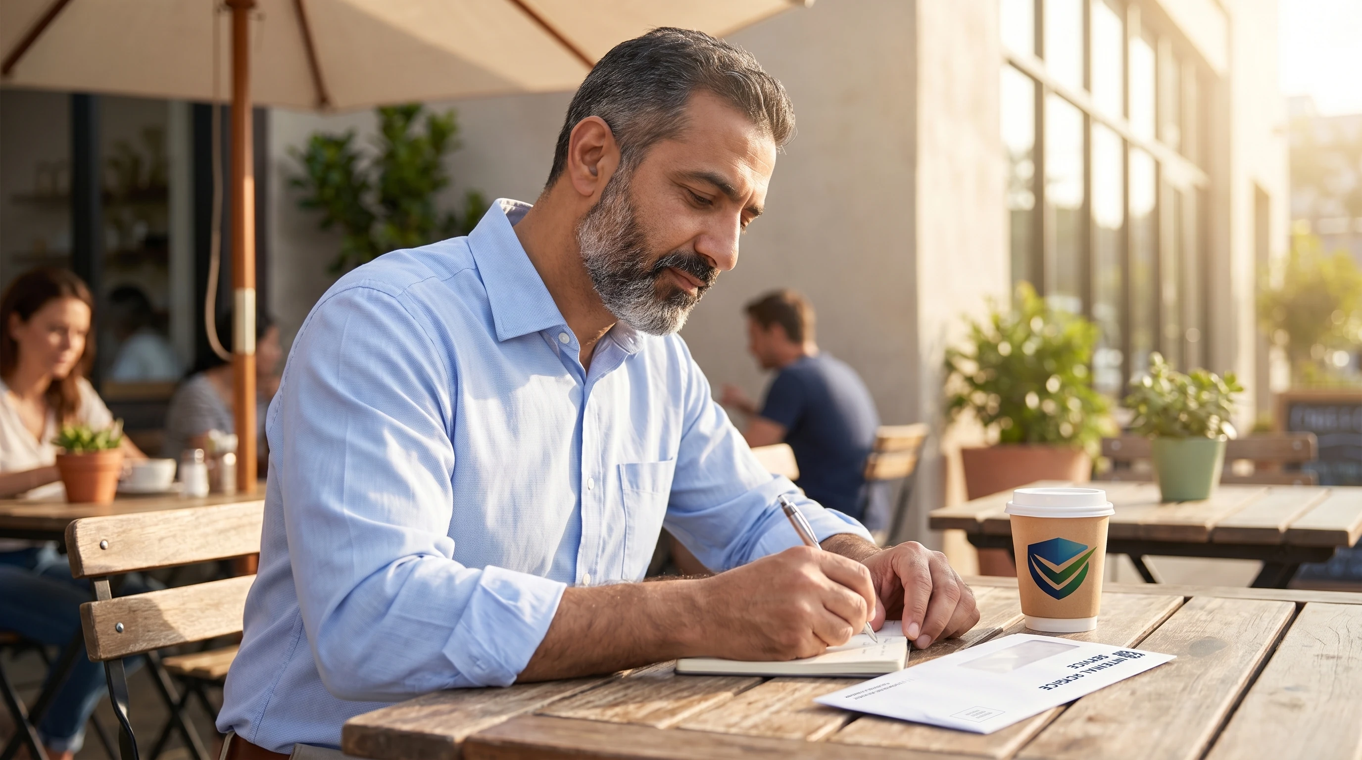 A person reviewing an IRS CP71C notice at home.