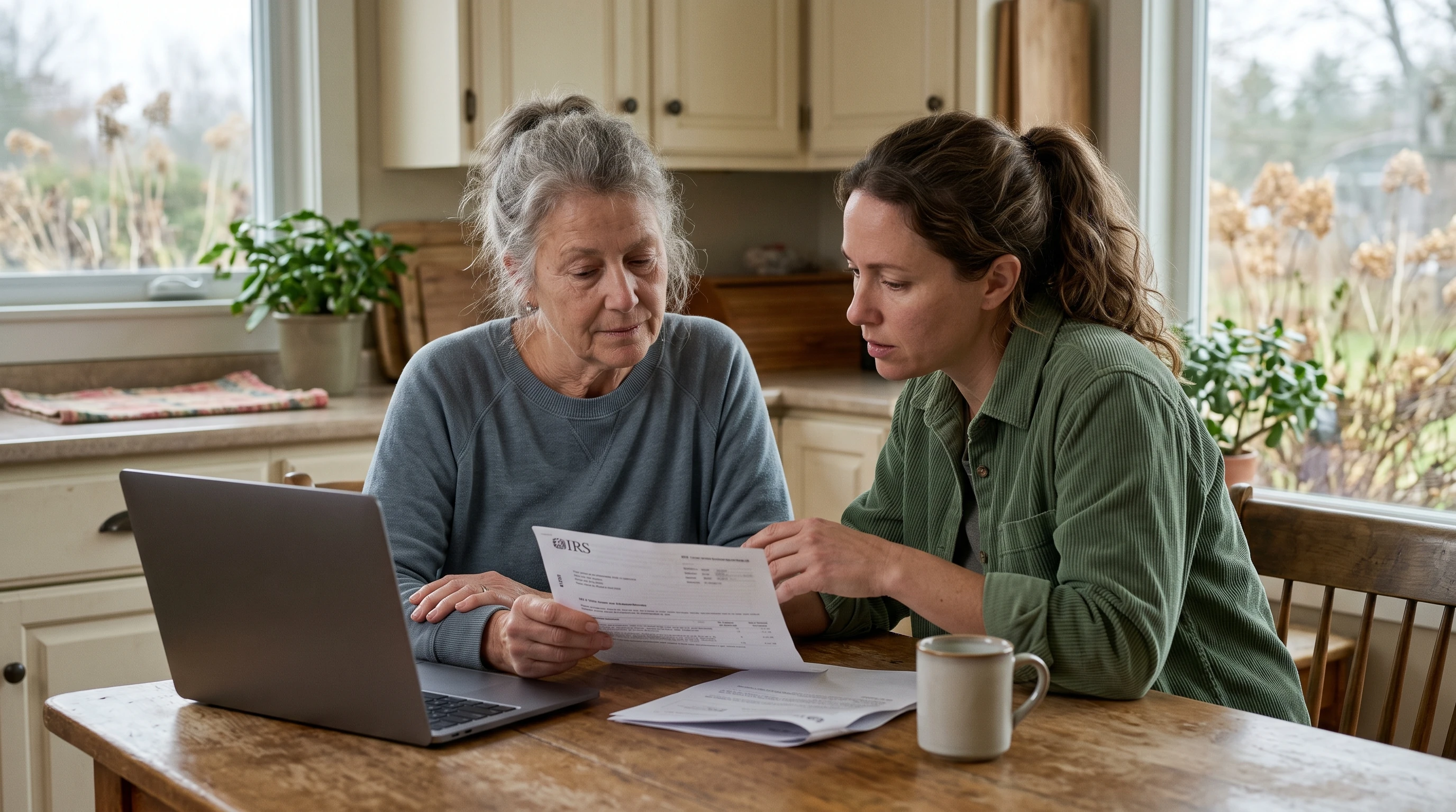 A person at home reviewing paperwork about How Often Does the IRS Actually Seize Your Property.