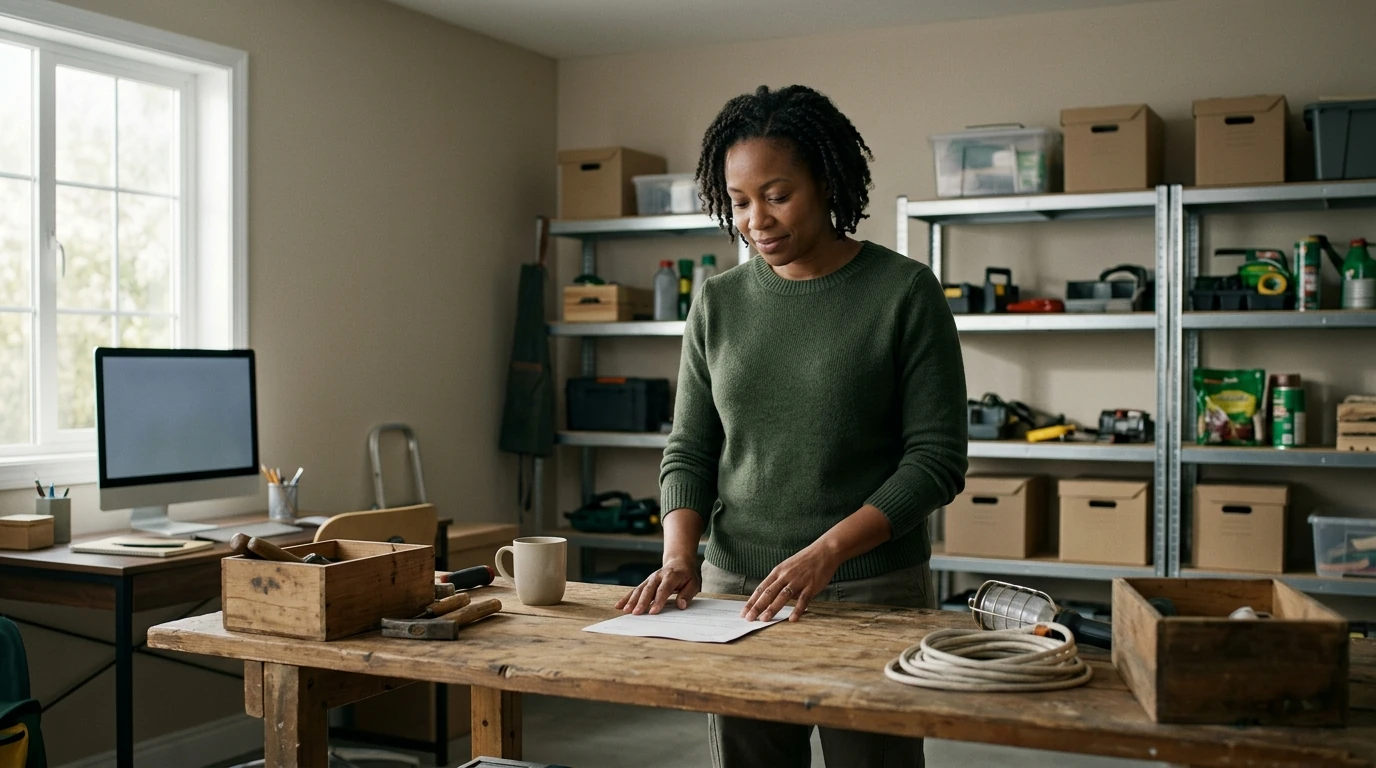 A person reviewing an IRS IRS notice at home.