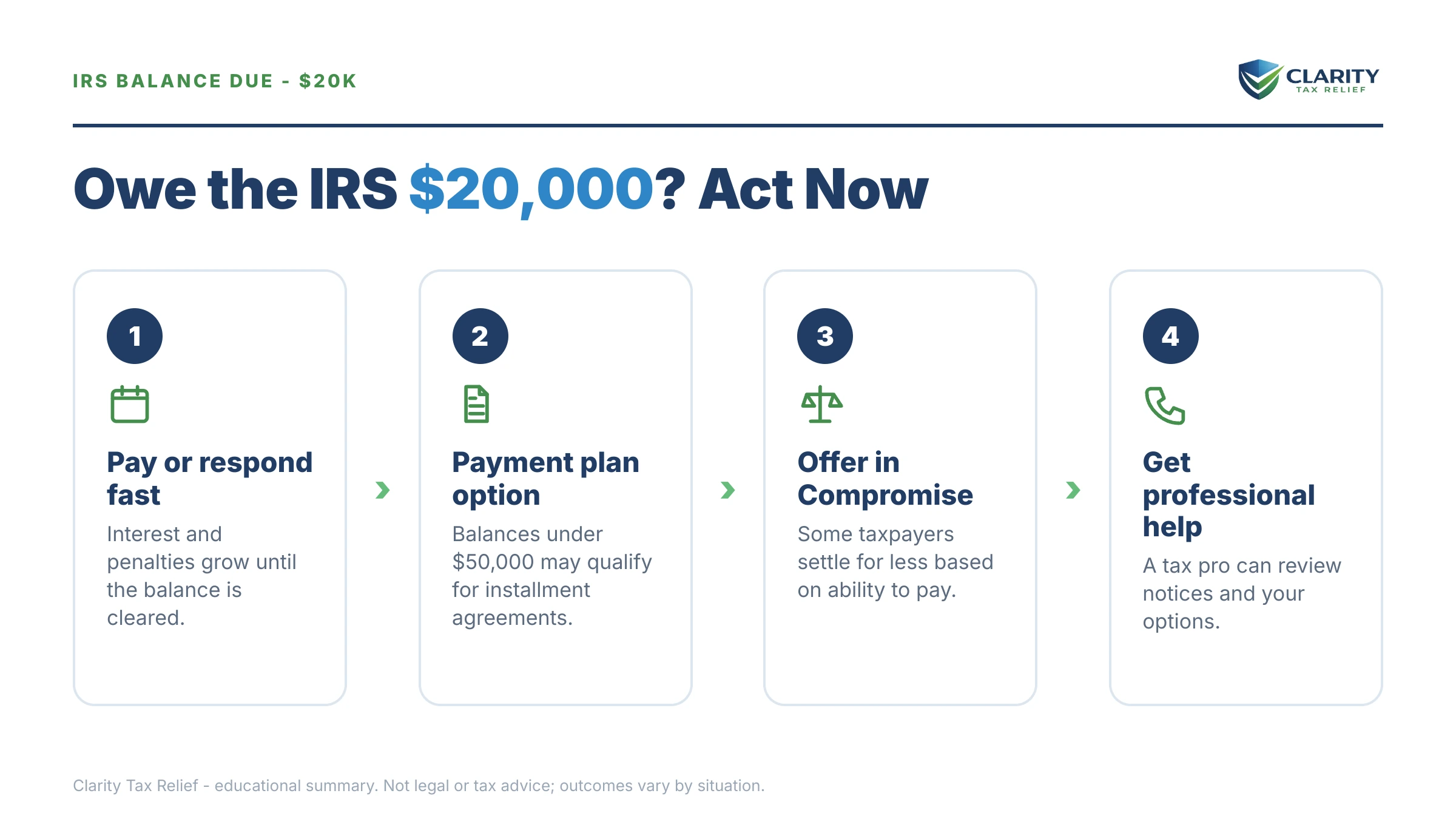Infographic: key facts and deadlines for the IRS IRS notice.
