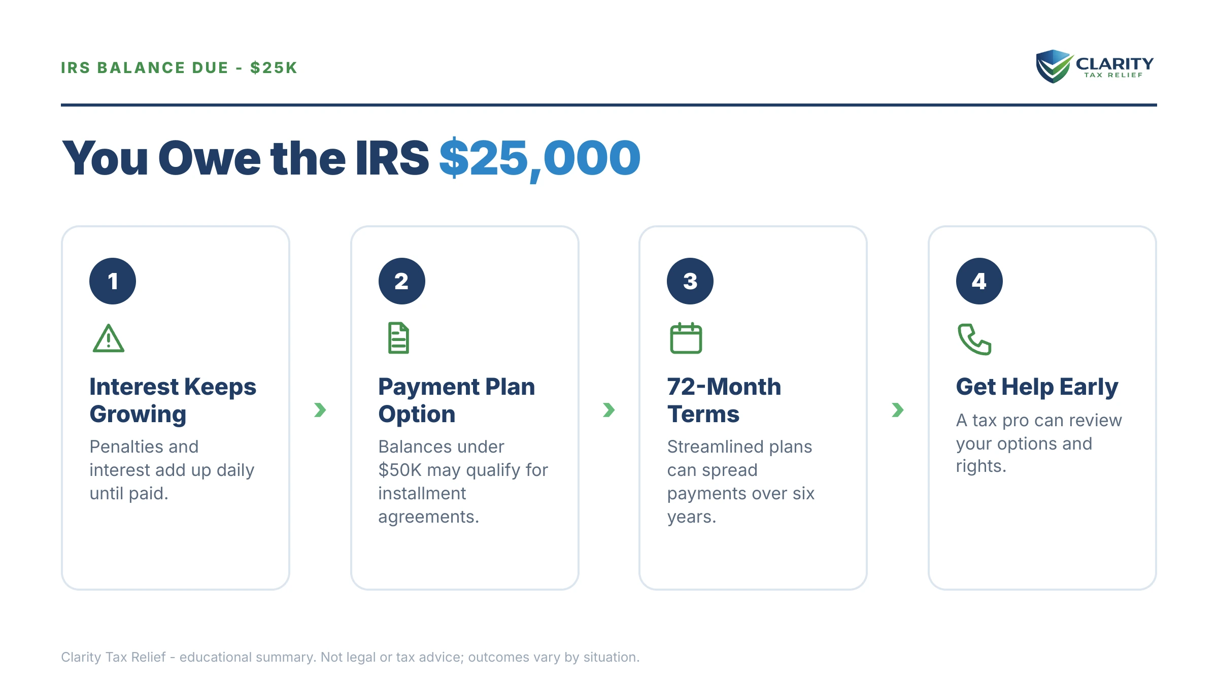 Infographic: key facts and deadlines for the IRS IRS notice.
