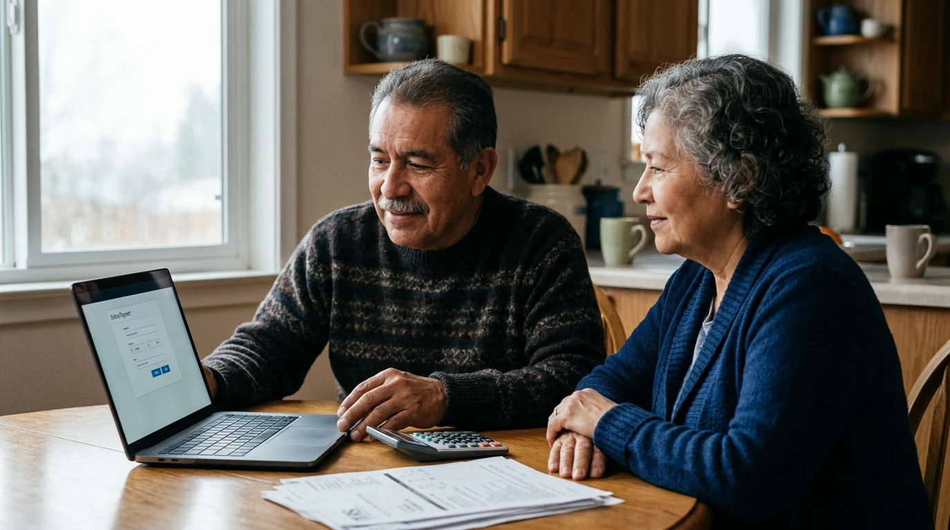 A person at home reviewing paperwork about Pay Off IRS Payment Plan Early.