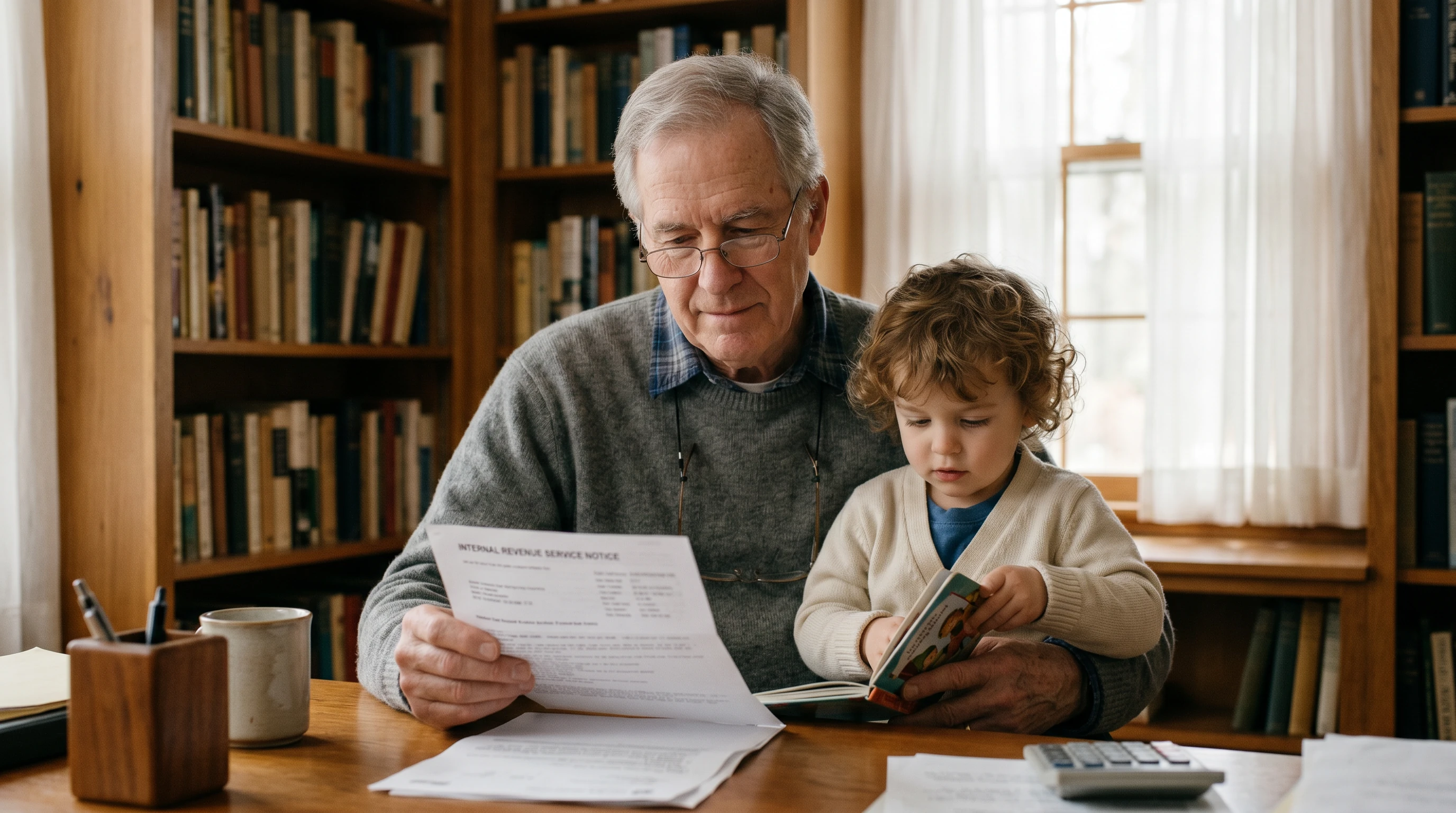 A person at home reviewing paperwork about Tax Relief in Albuquerque.